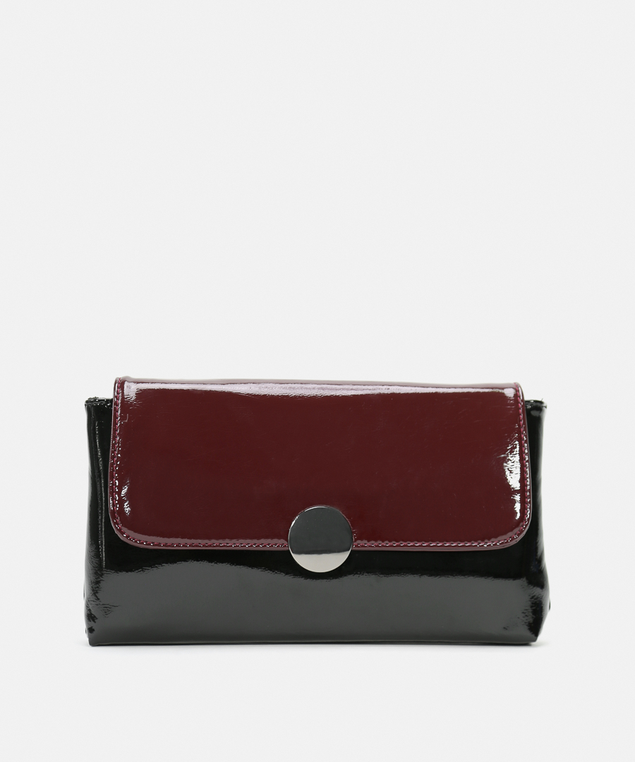 Bolso bicolor detalle met&aacute;lico